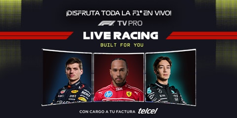 Disfruta de toda la Formula 1 en vivo con F1 TV Pro ahora con cargo a tu factura telcel dosfruta de la formula uno totalmente en vivo