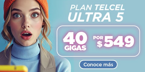 Plan Telcel Ultra 5 tienes 40 Gigas por solo $549.00 en telcel tienes 40 gigas de internet por solo 549 pesos con plan telcel ultra 5 conocelo