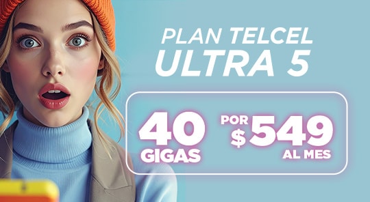 Con Plan Telcel Ultra 5 tienes 40 Gigas por solo $549 en telcel obtienes 40 gigas de internet por solo 549 pesos con plan telcel ultra 5 conoce